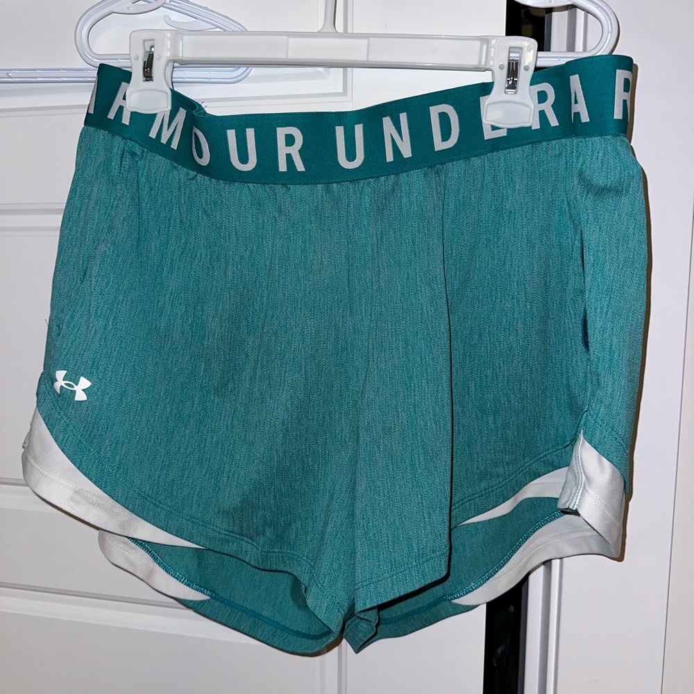 Under armour teal shorts